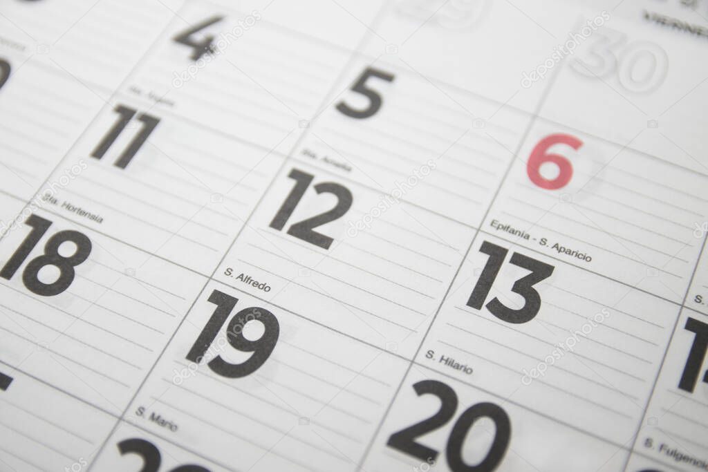 Calendario con recordatorio de cita